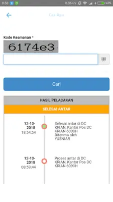 Cek Resi android App screenshot 1